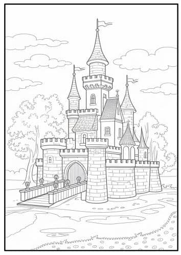 CastlesColouringPages2